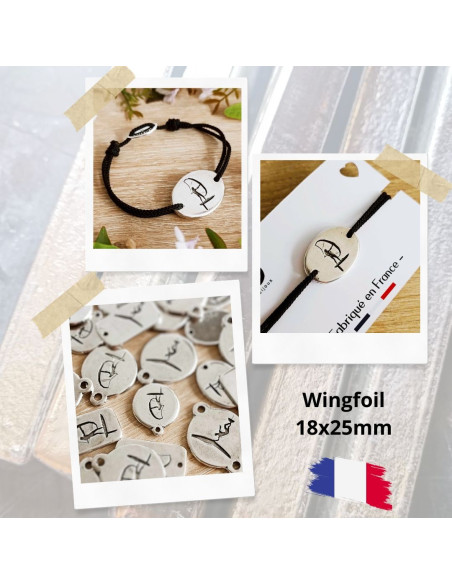 Bracelet Wingfoil (femme) ovale 18x25mm - cordon réglable