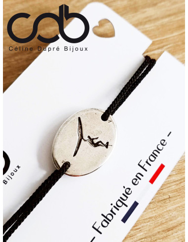 Bracelet Wingfoil ovale 18x25mm - cordon réglable