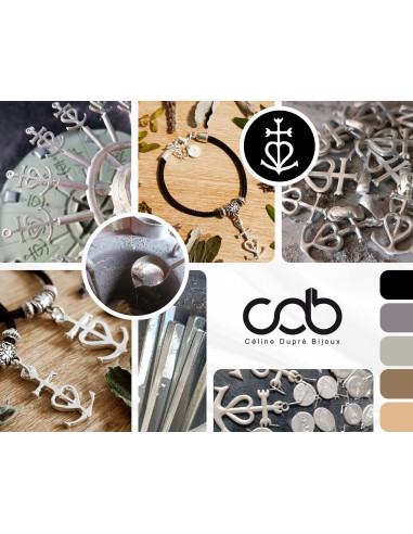 Bracelet Croix de Camargue - cordon paracorde ø3mm