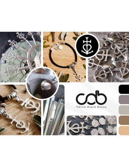 Bracelet Croix de Camargue - cordon paracorde ø3mm