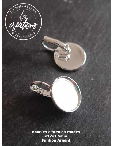 Boucles d'oreilles rondes 12x1.50mm
