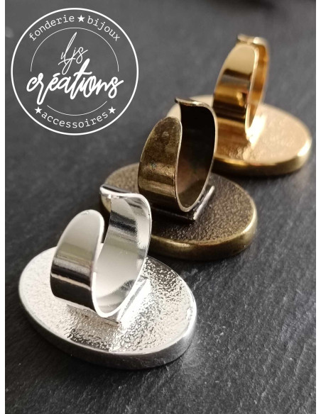 Base pour Bague Ovale 21x30x4mm - finition au choix