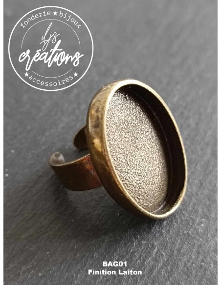 Base pour Bague Ovale 21x30x4mm - finition au choix