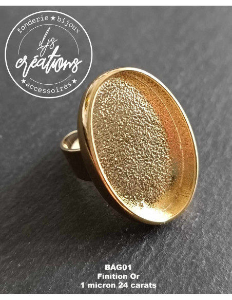 Base pour Bague Ovale 21x30x4mm - finition au choix