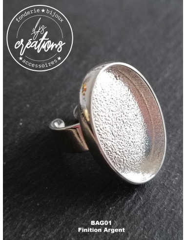 Bague Ovale GM finition Argent
