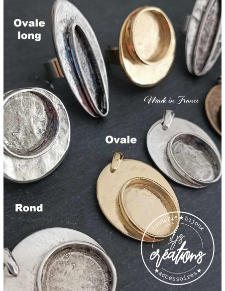 Bague ovale long