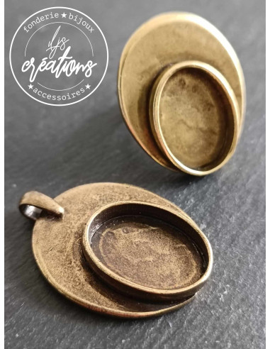 Base pour Bague Ovale 27x33mm avec cuvette...