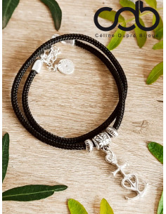 Collier croix de Camargue 13x26mm