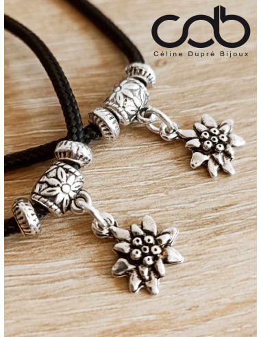 Bracelet Edelweiss- modèle au choix - cordon...