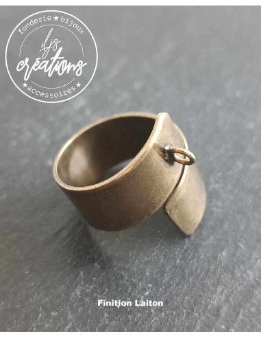 Bague avec anneau - Anneau double 10mm de large