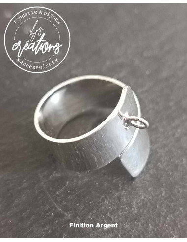 Bague avec anneau - Anneau double 10mm de large