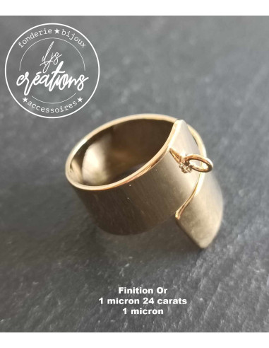 Bague avec anneau - Anneau double 10mm de large