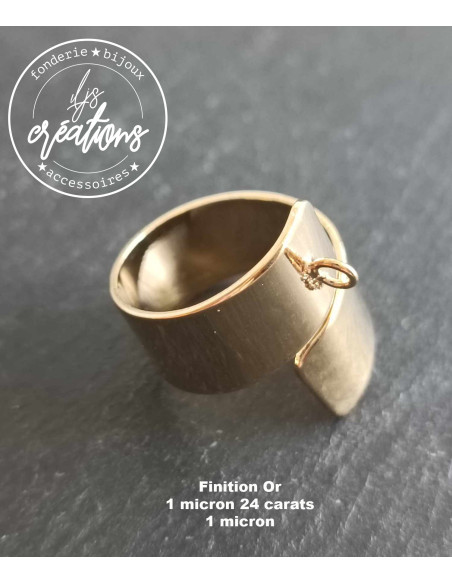 Bague avec anneau - Anneau double 10mm de large