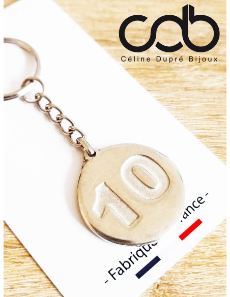 Box / coffret Bijoux "Noces d'étain / 10ans" - Porte clés / bracelet