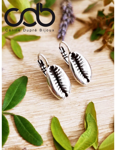 Boucles d'oreilles cauri