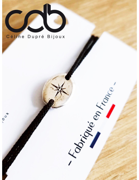 Bracelet étoile 12x18mm - cordon réglable