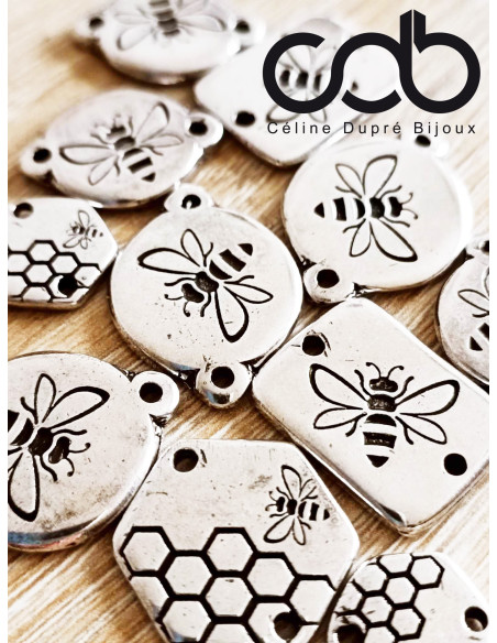 Bracelet Abeille ø20mm - cordon réglable