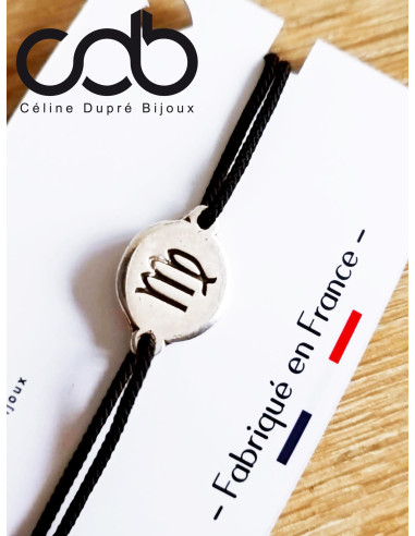 Bracelet Signe de Zodiac Vierge ø16mm - cordon...
