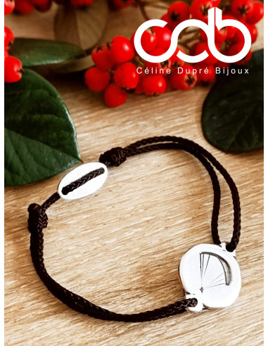 Bracelet parapente Cordon noir