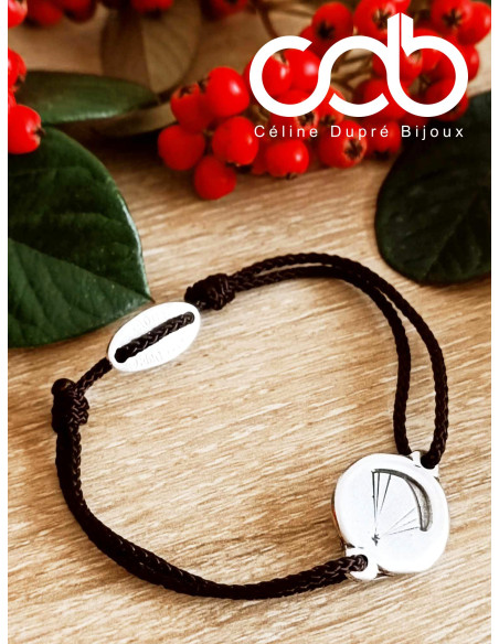 Bracelet parapente Cordon noir