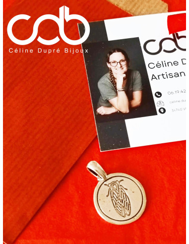 Pendentif Cigale Rond ø20mm - Avec ou sans chaine