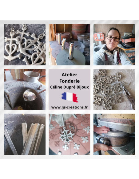 Porte clés Pour 11 ans (Noces de Corail) en étain brut avec cordon - Modèle au choix