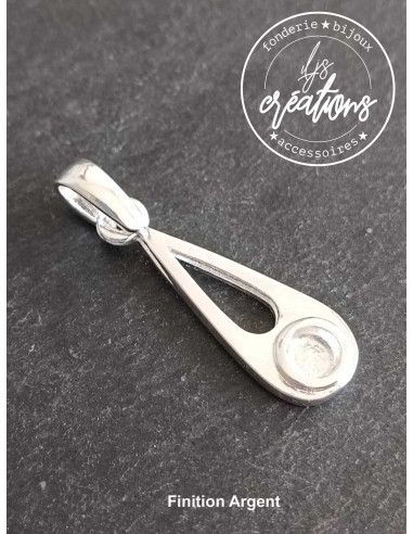 Base pour pendentif petite goutte 10x25mm...