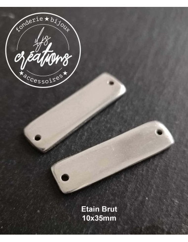 Plaque en étain 10x35mm