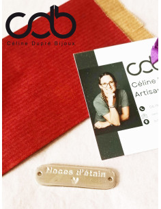 Plaque pour noces d'étain