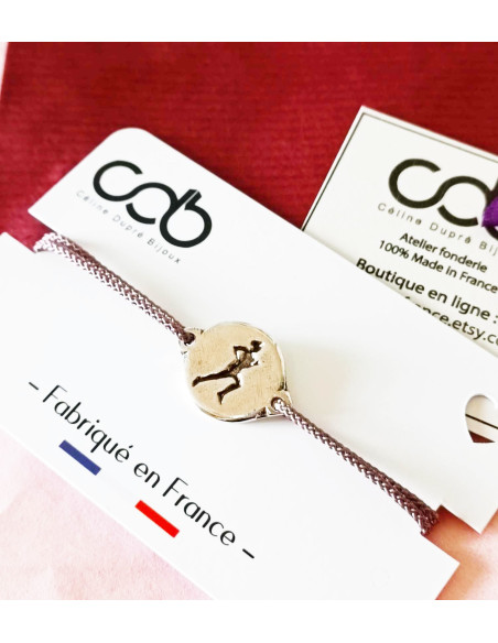 Bracelet Course à pieds ø16mm - cordon réglable