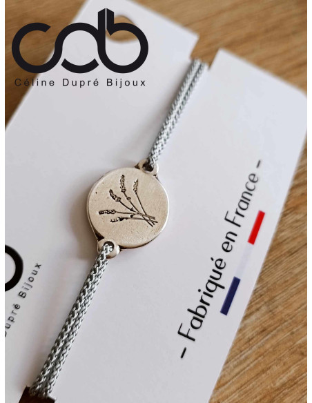 Bracelet Lavande ø16mm - cordon réglable