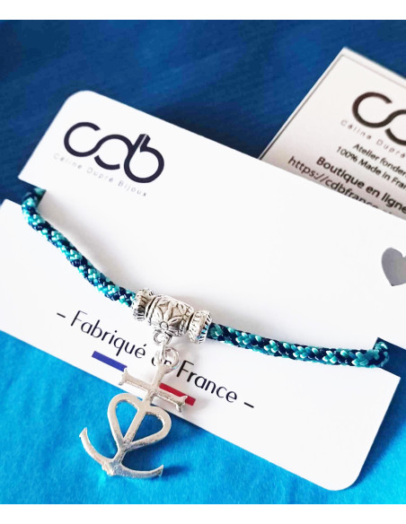 Bracelet Croix de Camargue - cordon paracorde ø3mm
