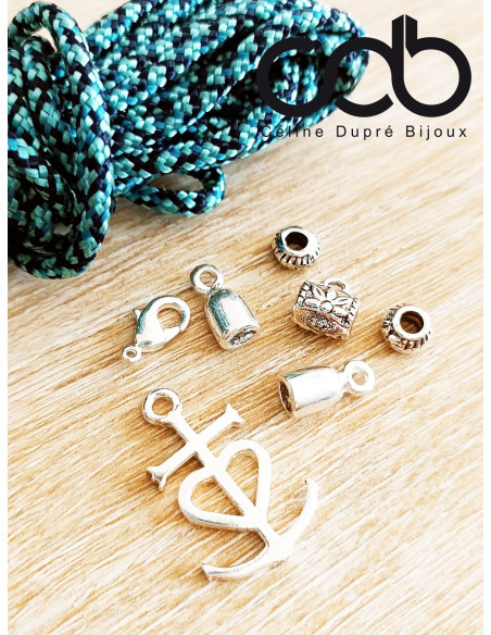 Bracelet Croix de Camargue - cordon paracorde ø3mm