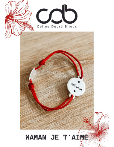 Bracelet réglable "Maman" ø17mm