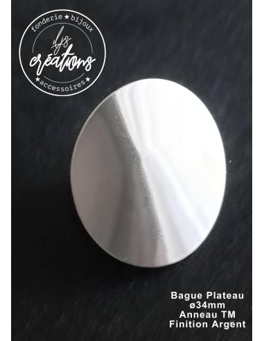 Base pour Bague avec plateau ø34mm à coller -...