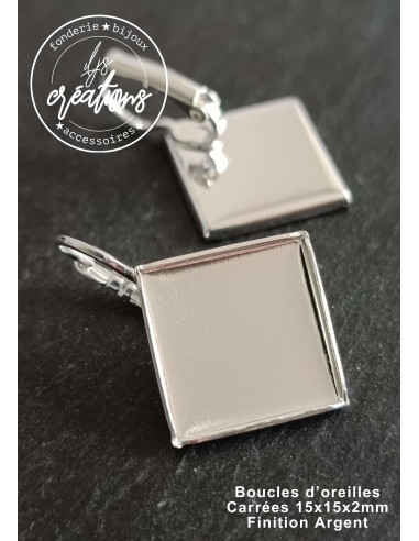 Boucles d'oreilles carrées