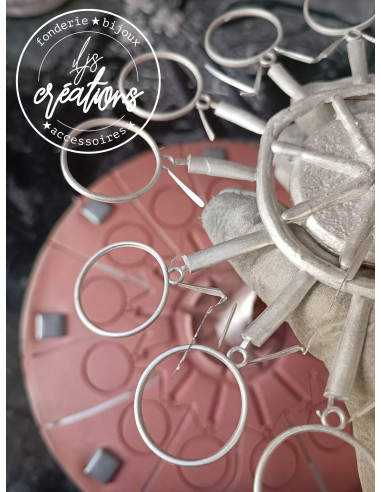 Pendentif cercle /cadre rond ø25x2mm avec...