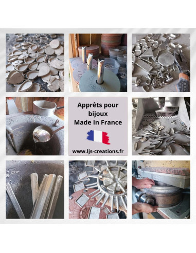 Base pour Pendentif Rectangle Long 8x40x4mm...