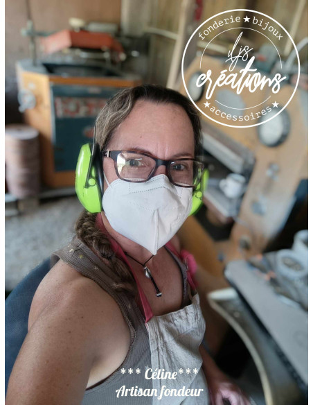 Base pour pendentif multi-cuvettes GM 17x43mm en étain brut