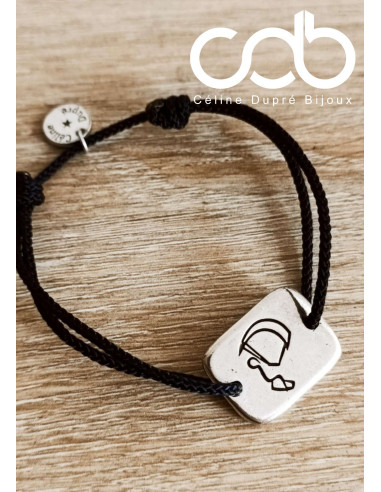 Bracelet avec médaille rectangle