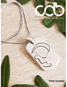 Pendentif kitesurf rectangle petit modéle