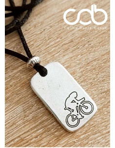 Collier Avec pendentif rectangle Vélo