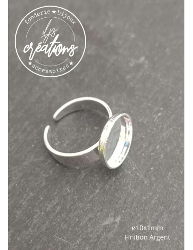 Base pour Bague ronde avec cuvette ø10x1.5mm...