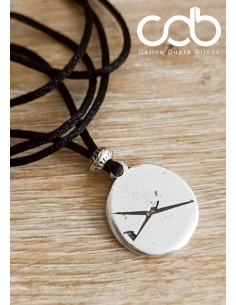 Collier réglable avec médaille ronde