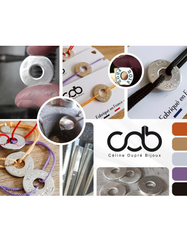 Bracelet réglable avec Anneau en étain -...