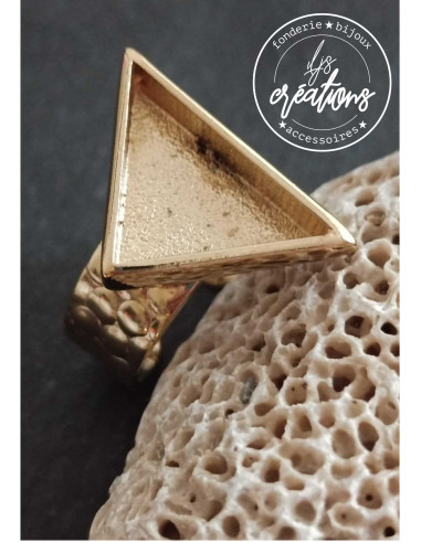 Base pour bague triangle 16x16x19x4mm - anneau...