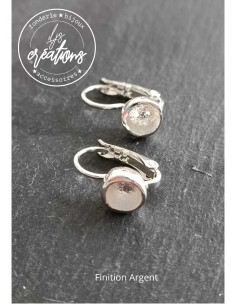 Boucles d'oreilles rondes finition argent
