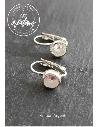 Boucles d'oreilles rondes finition argent