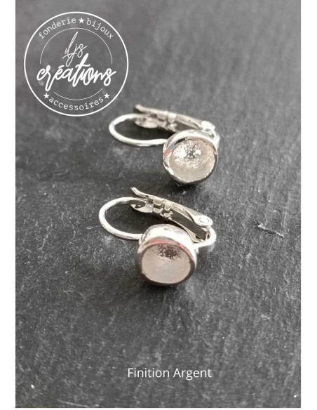 Boucles d'oreilles rondes finition argent
