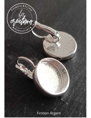 Base pour boucles d'oreilles ronde avec...